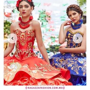 Ragazza Fashion Quinceañera Dress, Charro Quince Dress & Pants (No Train) Small